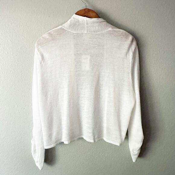 Chico's Size 3 Abigail Lightweight White Shrug Sweater‎ Women's Size XL NEW - Picture 6 of 8